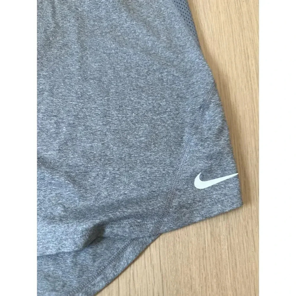 Nike Dri Fit Just Do It Tank Top Women's Size Small Gray/Black Band Logo - Picture 2 of 7